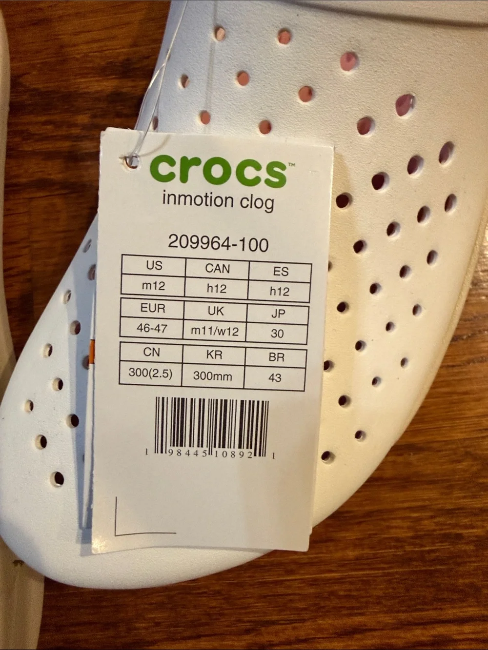 CROCS White Clogs and Heel Strap